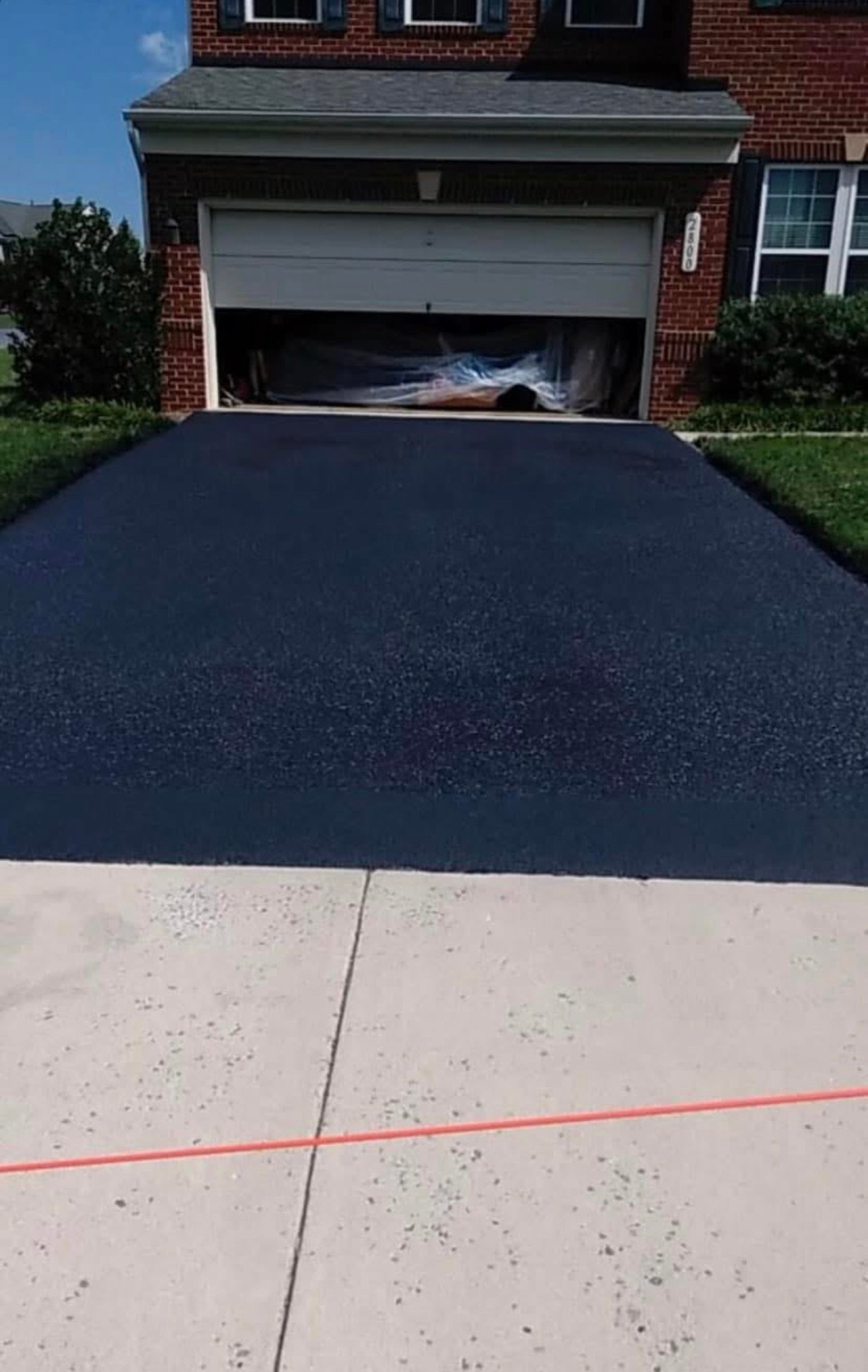 Freshly paved front driveway in Ranson, WV